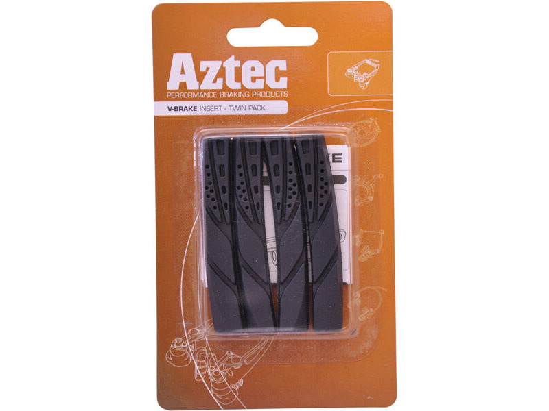 Aztec V-type insert brake blocks standard, pack of 2 pairs Charcoal click to zoom image