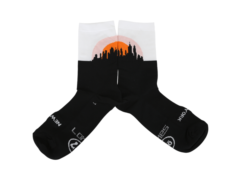 SaKO7 New York Sunrise Socks White/Orange click to zoom image