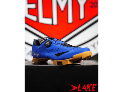 LAKE MX219 MTB Shoe Fit BOA Clarino Strong Blue/Gold click to zoom image