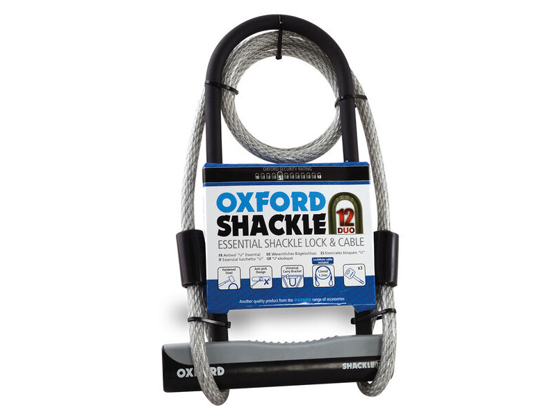 Oxford Shackle12 Duo U-Lock & 1200mm Lockmate click to zoom image