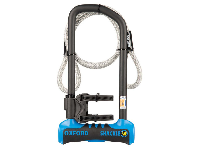 Oxford Shackle14 Pro Duo D-Lock 320mm x 177mm + cable click to zoom image