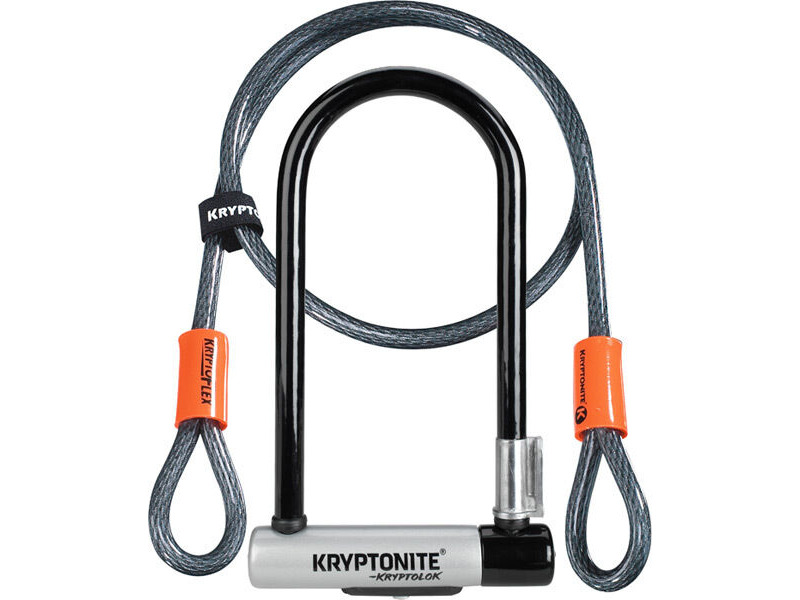 Kryptonite KryptoLok Standard U-lock with 4 foot Kryptoflex cable click to zoom image