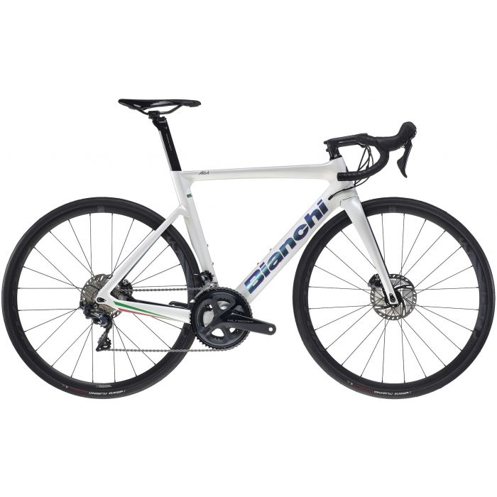 bianchi white road bike