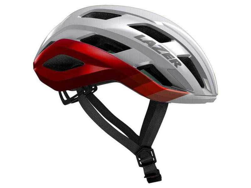 Lazer Strada KinetiCore Helmet, Silver Red click to zoom image