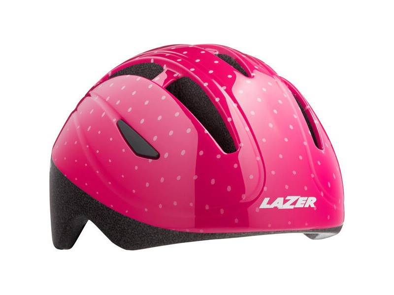Lazer Bob+ Helmet, Pink Dots, Uni-Kids click to zoom image